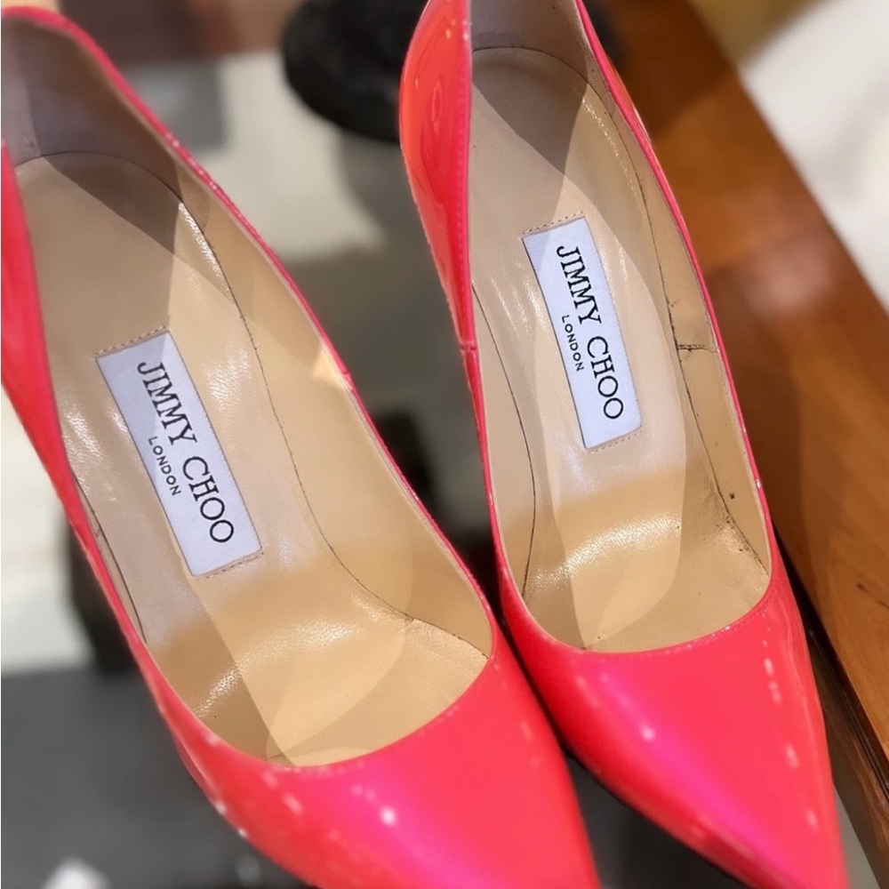 Jimmy Choo Pink Patent Leather Heels